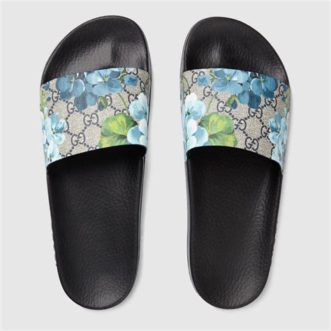 blue gucci slides men